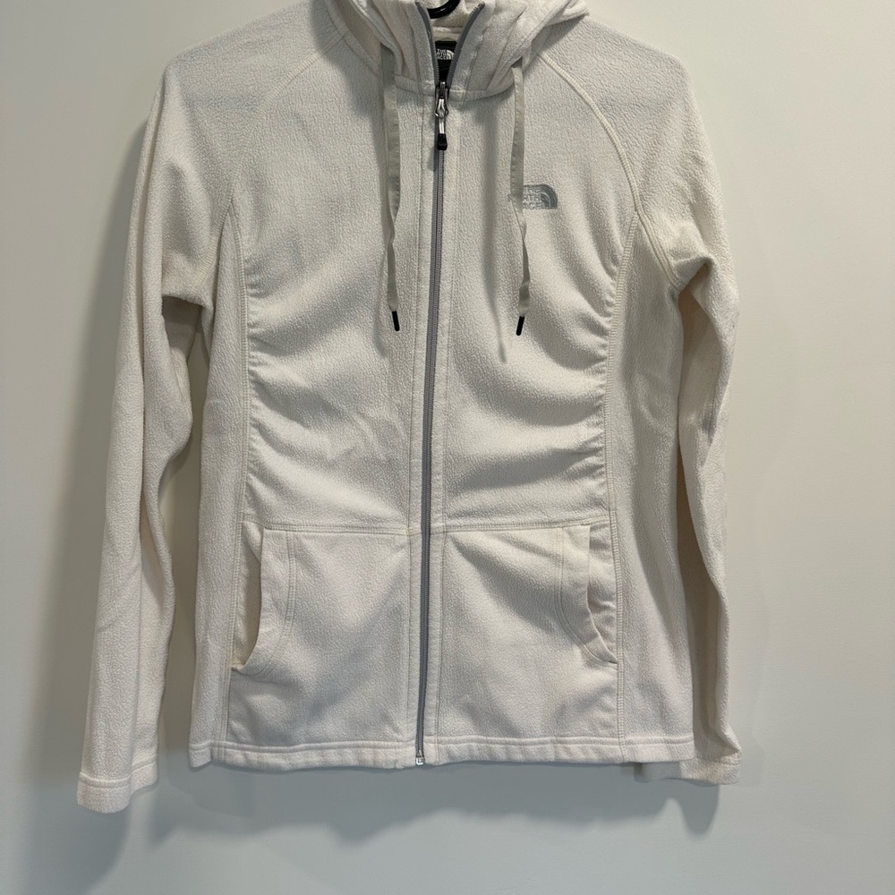 The North Face Light Weight White Zip Up Jacket